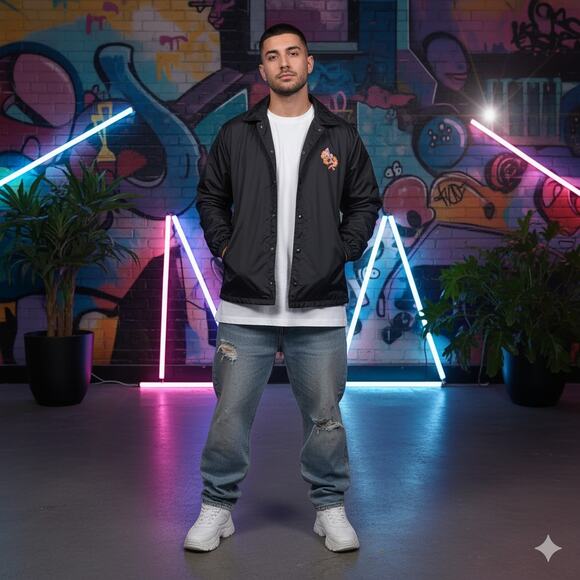 Neff Third Eye Tiger Mens Lightweight Windbreaker - Picture 3 of 10